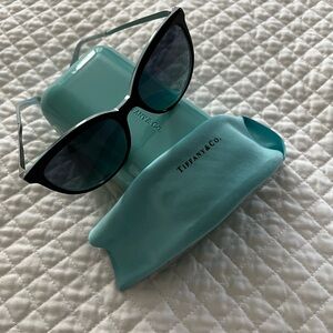 Tiffany & Co. Black and Teal Cat-Eye Glasses